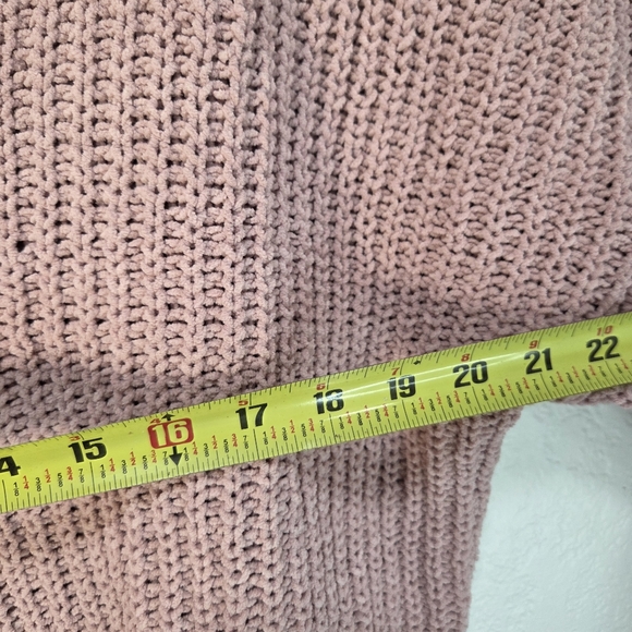 Hazel Moon XL Pink Distressed Knitted Women's Pullover Strap Cross Back Sweater - Picture 13 of 15